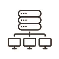 Icona che raffigura l'infrastruttura IT
