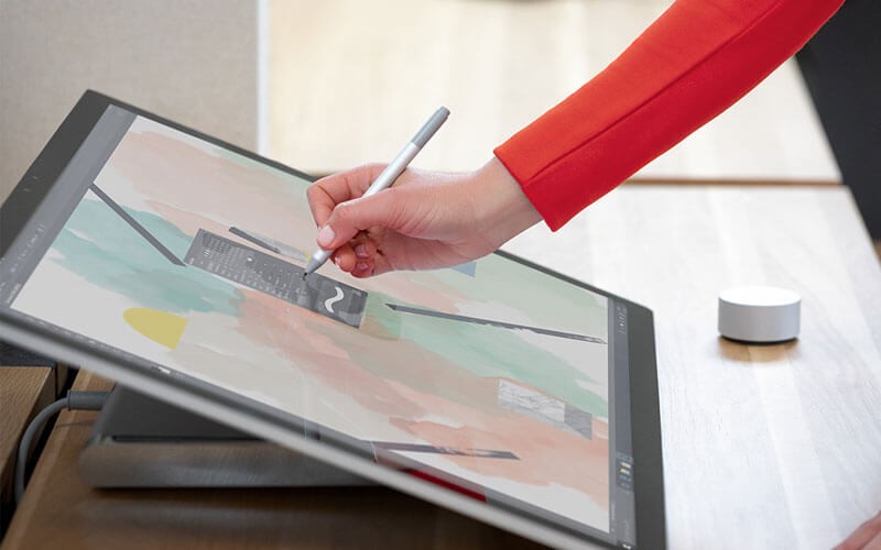 A Surface Studio 2 in use