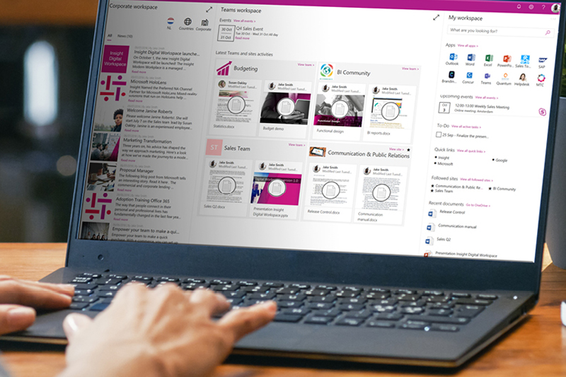 image of a laptop on Digital Workplace