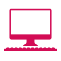 screen monitor with keyboard icon