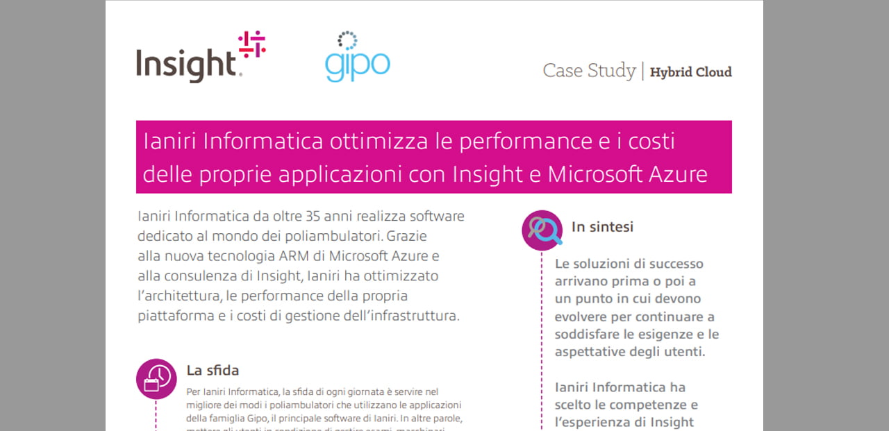 Ianiri Informatica ottimizza performance e costi con Insight e Azure