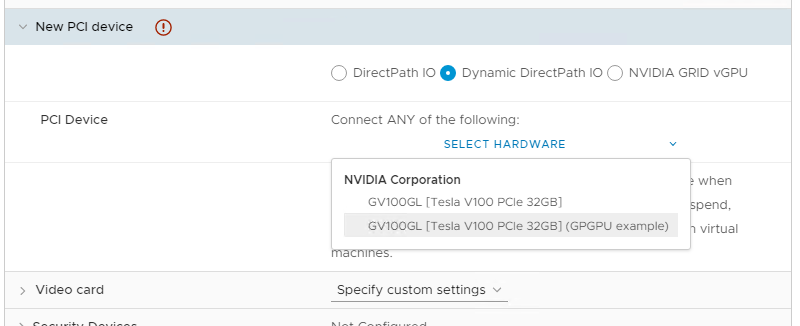new pci device