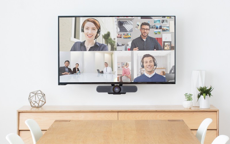 Video call con dispositivo logitech