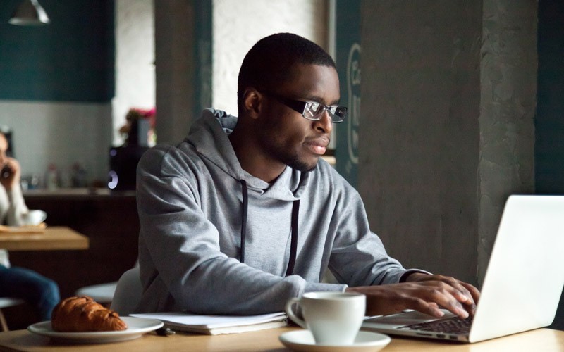 Man working at a desk